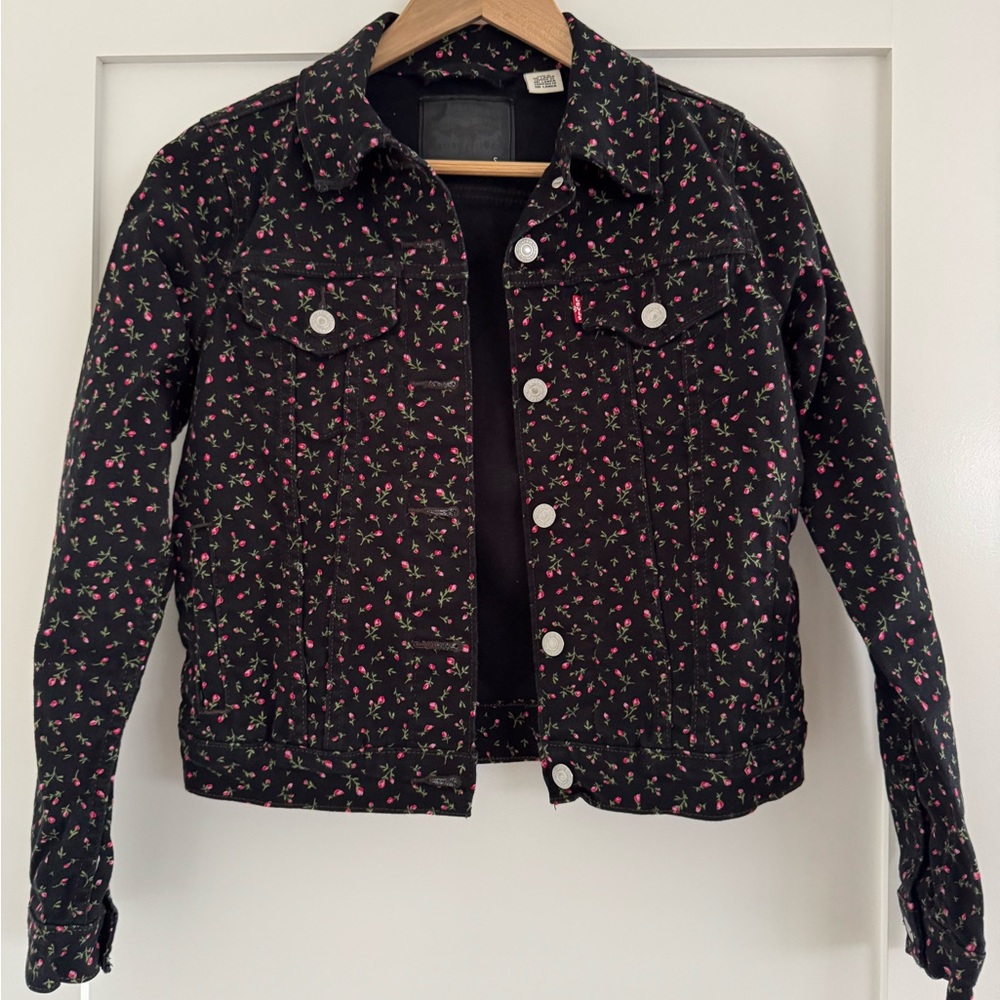 Levi's Vintage Floral Print Denim Trucker Jacket